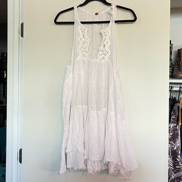 Free People Dresses & Skirts - Free People FP One Cotton Gauzy Lace Dress sz L Large